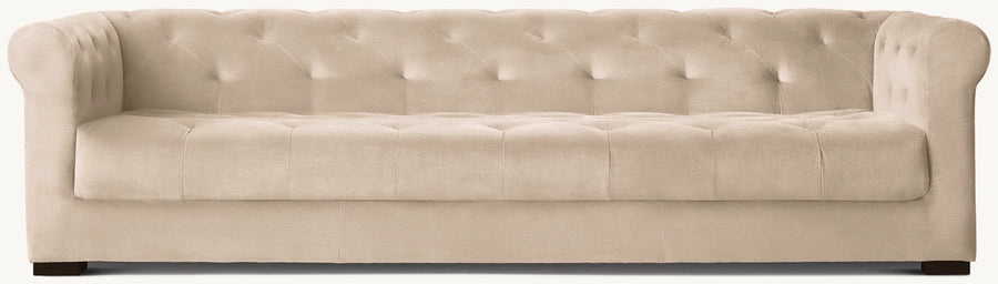 Classic Velvet Lounge Sofa | Modern Deep Seated Tufted Sofa