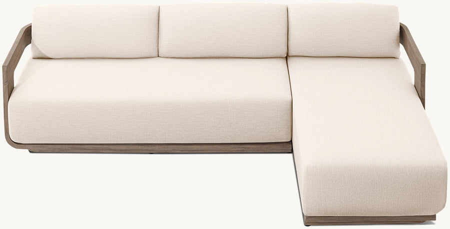 Geometric modular outdoor sofa
