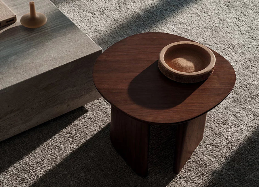 Mesa monolítica de madera circular Issho