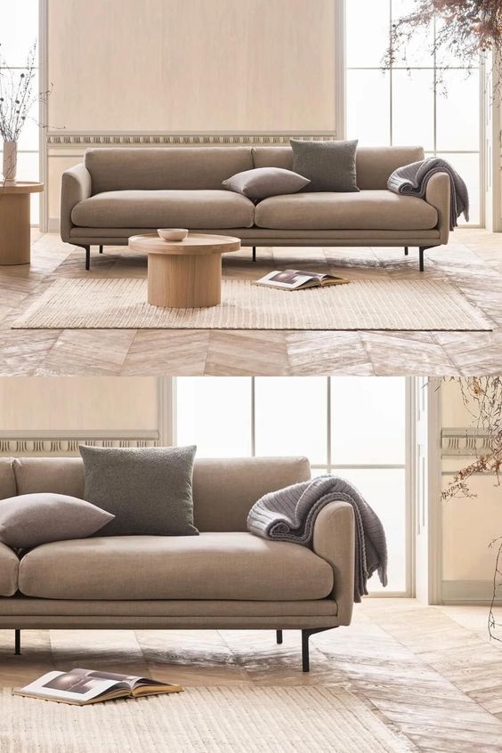 Modern 2-Seater Fabric Sofa