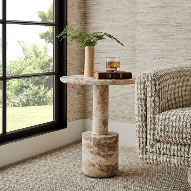 Stone Bottle Side Table