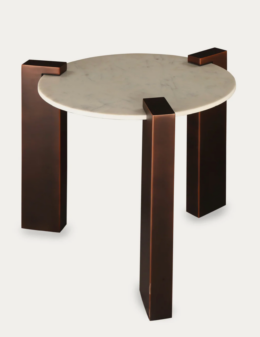 Mesa auxiliar de columna cónica