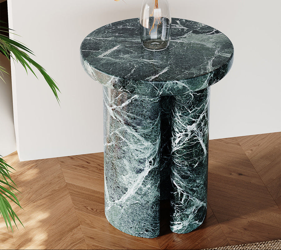 Verde Alpi Hollow Cylindrical Small Side Table - View 3