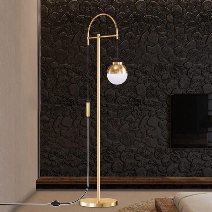 Modern Brass Arch Floor Lamp - Main View