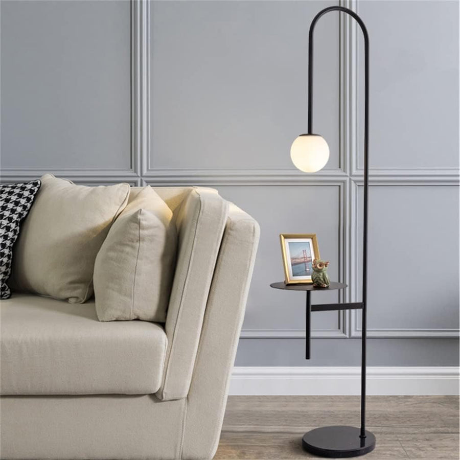 Modern Globe Shelf Floor Lamp - Main View