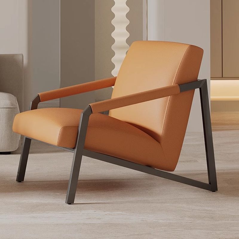Modern Leather Accent Chair - Main View