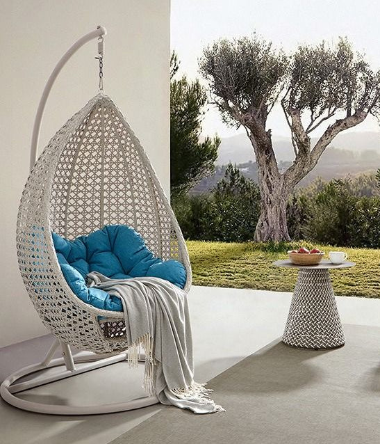 Modern Outdoor Hanging Egg Chair - Main View