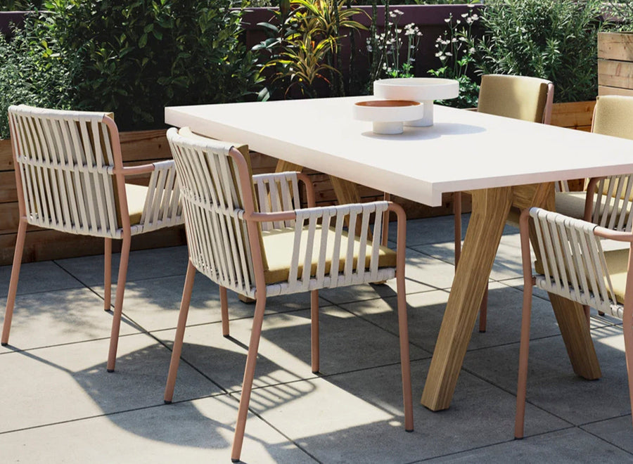 Modern Outdoor Rope Dining Chair - Close-up Detail