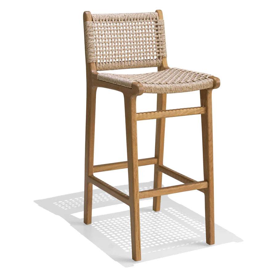 Modern Scandinavian Woven Counter Stool - Main View
