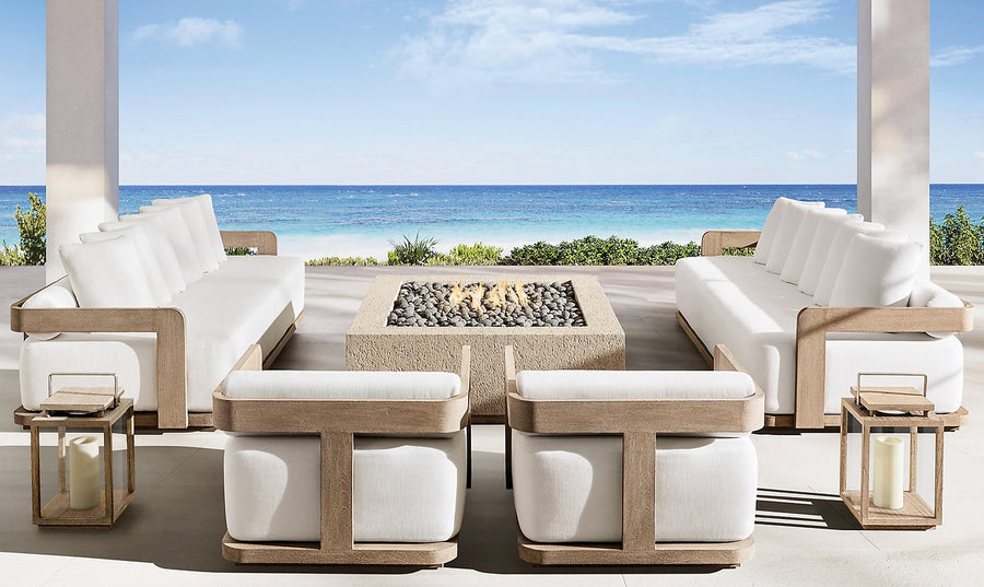 Modern Teak Outdoor Sofa Set - Main View