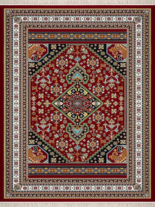 Red Persian Area Rug - Main View