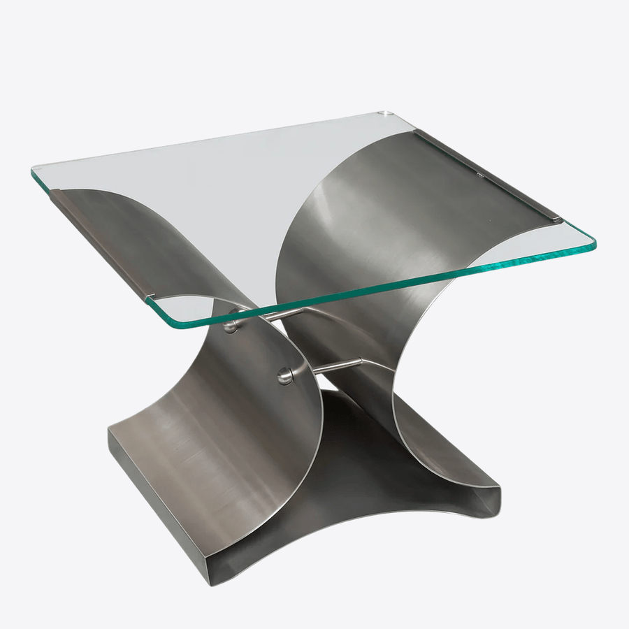 Sculpted Steel Side Table - View 1