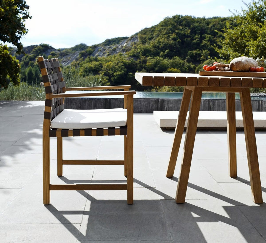 Modern Outdoor Teak Dining Chair - Main View