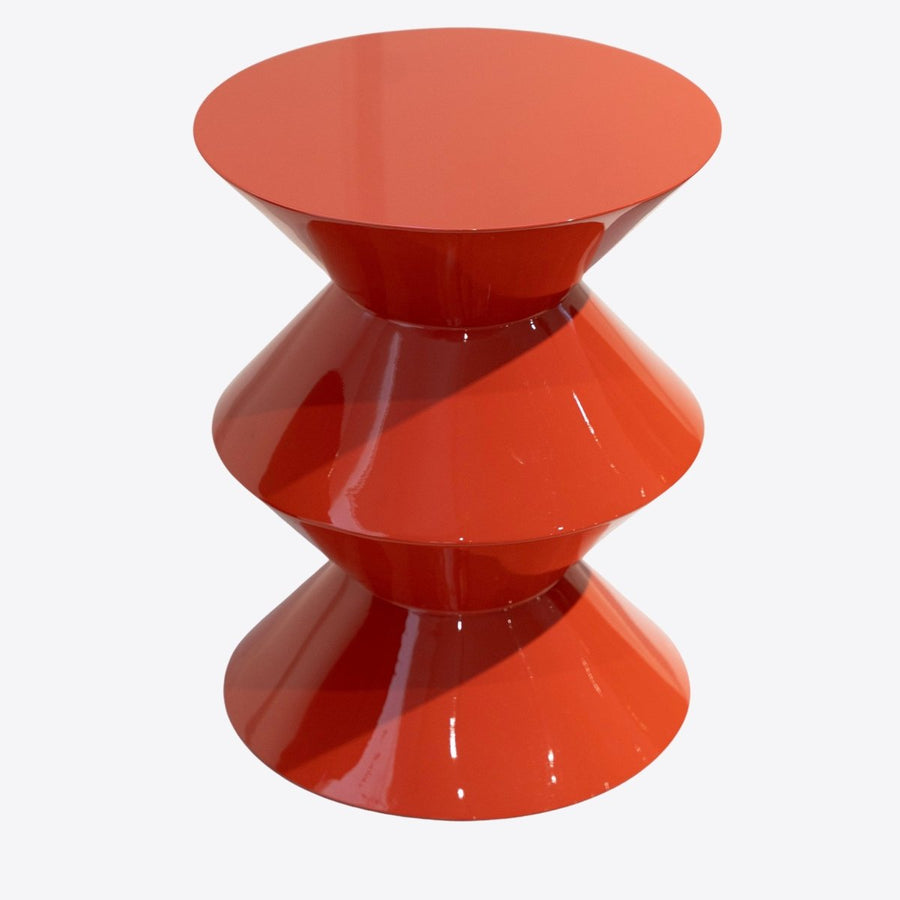 Vermillion Hourglass Accent Table - View 1