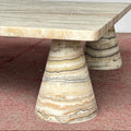 Zebra Onyx Square Marble Coffee Table - View 5
