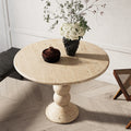 Marble Coffee Table with 4 Round Stacked Legs - View 5