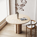 Marble Coffee Table with Hollow Concave Line Legs - View 5