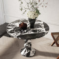 Marble Coffee Table with 4 Round Stacked Legs - View 6