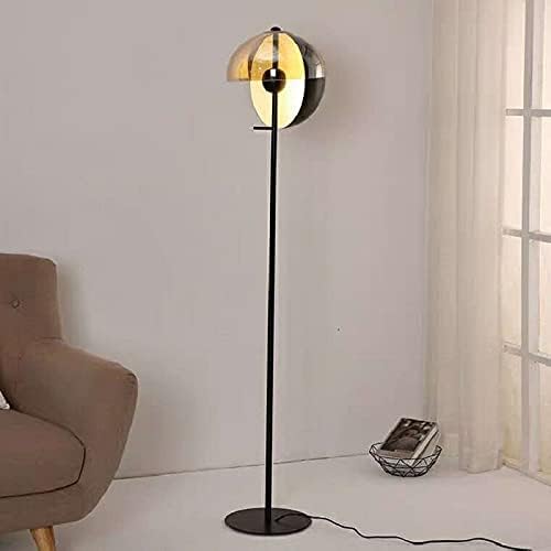 Lampada da terra moderna con paralume diviso a globo: arte futuristica