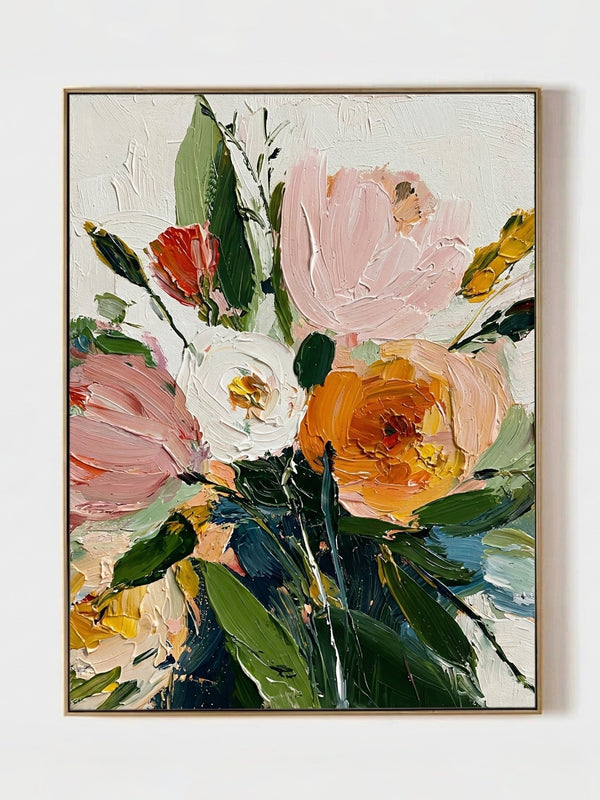 3D Heavy Textured Flower Painting