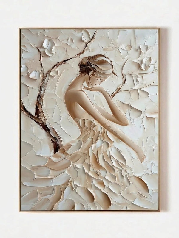 3D Texture Abstract Female Portrait Wall Art