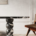 Marble Coffee Table with 4 Round Stacked Legs - View 3