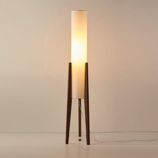 Lámpara de pie moderna con trípode cilíndrico: elegancia minimalista