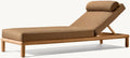 Modern Teak Sun Lounger - Side View