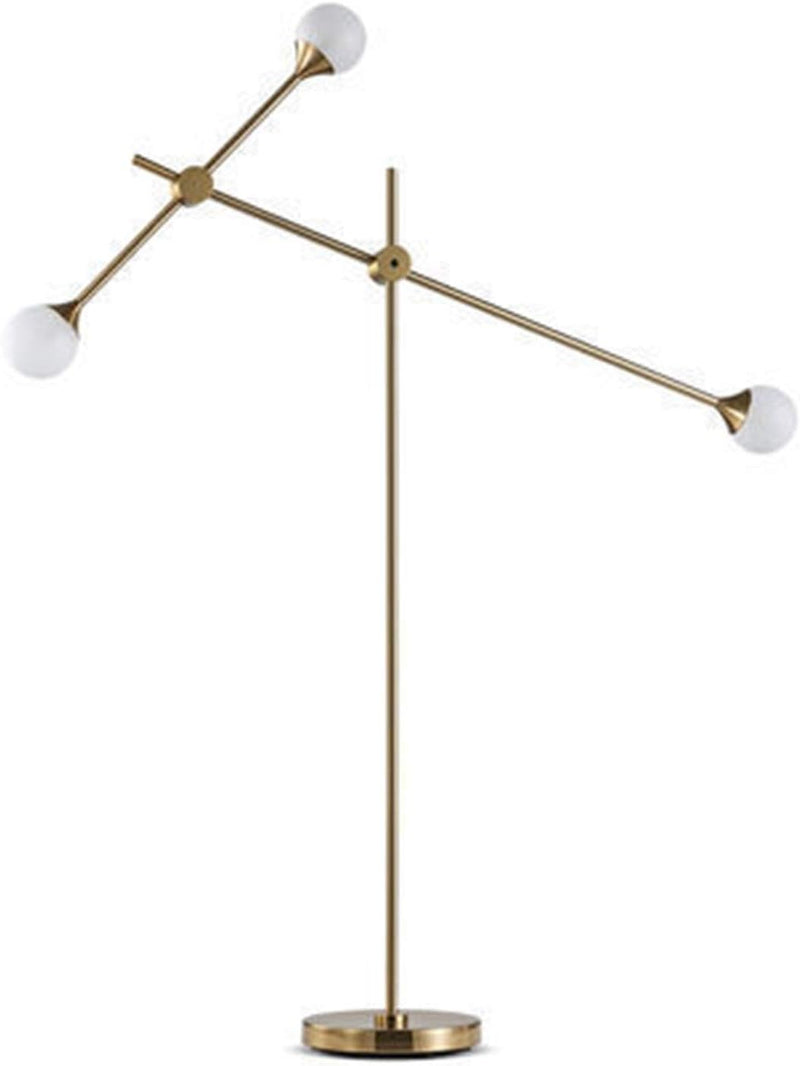 Lampada da terra moderna in ottone Balance – Illuminazione scultorea