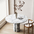 Marble Coffee Table with Hollow Concave Line Legs - View 4