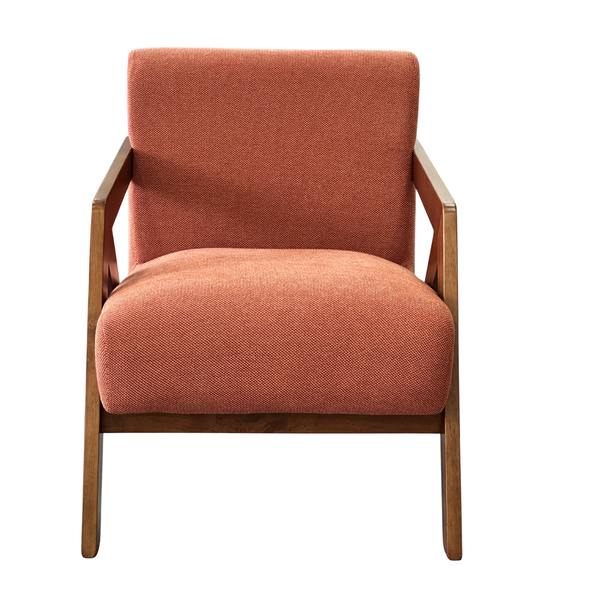 Mid-Century Modern Accent Chair | Ash Wood & Premium Chenille