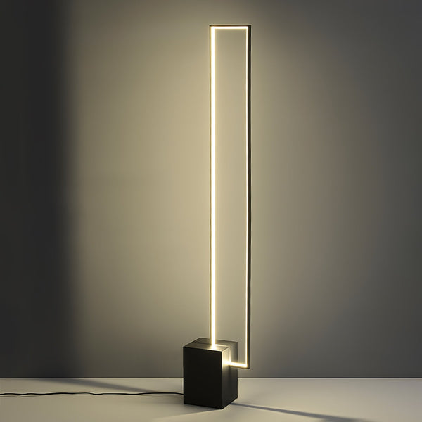 Lámpara de pie moderna con marco minimalista – Iluminación arquitectónica