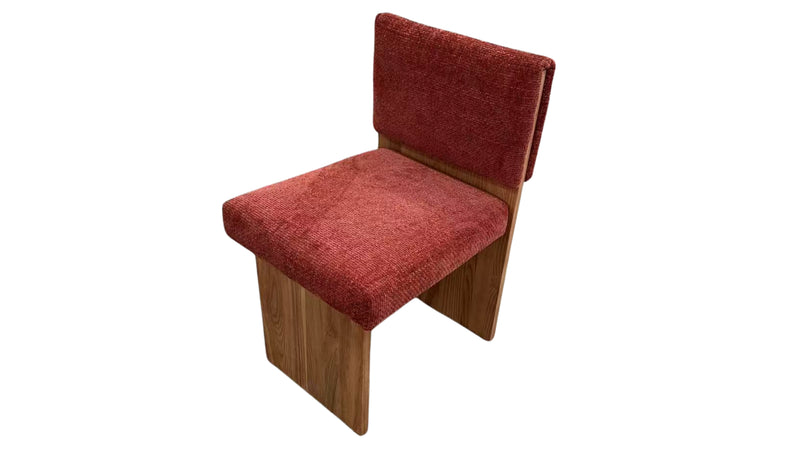 Modern Solid Wood Dining Chair – Minimalist Luxury + Bouclé + Solid Wood