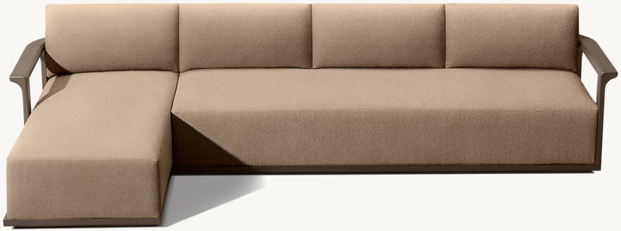 Aluminum sectional lounge sofa