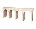 Beige Travertine Marble Console Table Four Arch Design - View 1