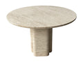 Beige Travertine Small Marble Dining Table - View 1