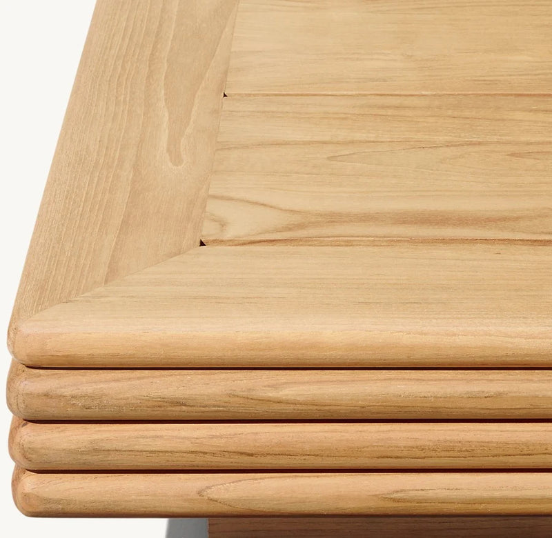 Moderne Teak Ligstoel – Verstelbare Buiten Chaiselongue met Luxe Kussens