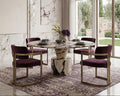 Calacatta Viola Big Round Marble Dining Table - View 2