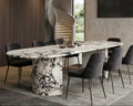Calacatta Viola Oval Marble Dining Table - View 2