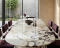 Calacatta Viola Oval Marble Dining Table - View 3