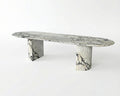 Calacatta Viola Oval Marble Dining Table - View 1