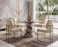 Calacatta Viola Round Marble Dining Table - View 3