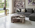 Calacatta Viola Violet Triangular Coffee Table - View 3