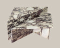 Calacatta Viola Violet Triangular Coffee Table - View 1