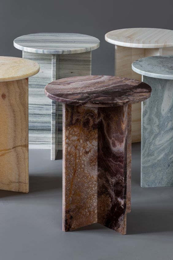 Calliope marble side table, seamless surface