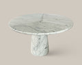 Carrara White Round Marble Dining Table - View 1