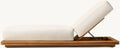Modern Teak Sun Lounger - Detail View