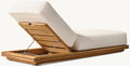 Modern Teak Sun Lounger - Lifestyle Setting