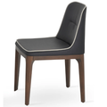 Dining chair with padded wooden base | Contemporary lifestyle