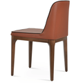 Dining chair with padded wooden base | Contemporary lifestyle